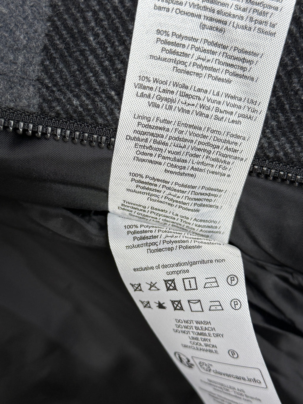 Bunda Only &amp; Sons Oberon Check Jacket Pánská bunda s chlupatým límečkem šedá M