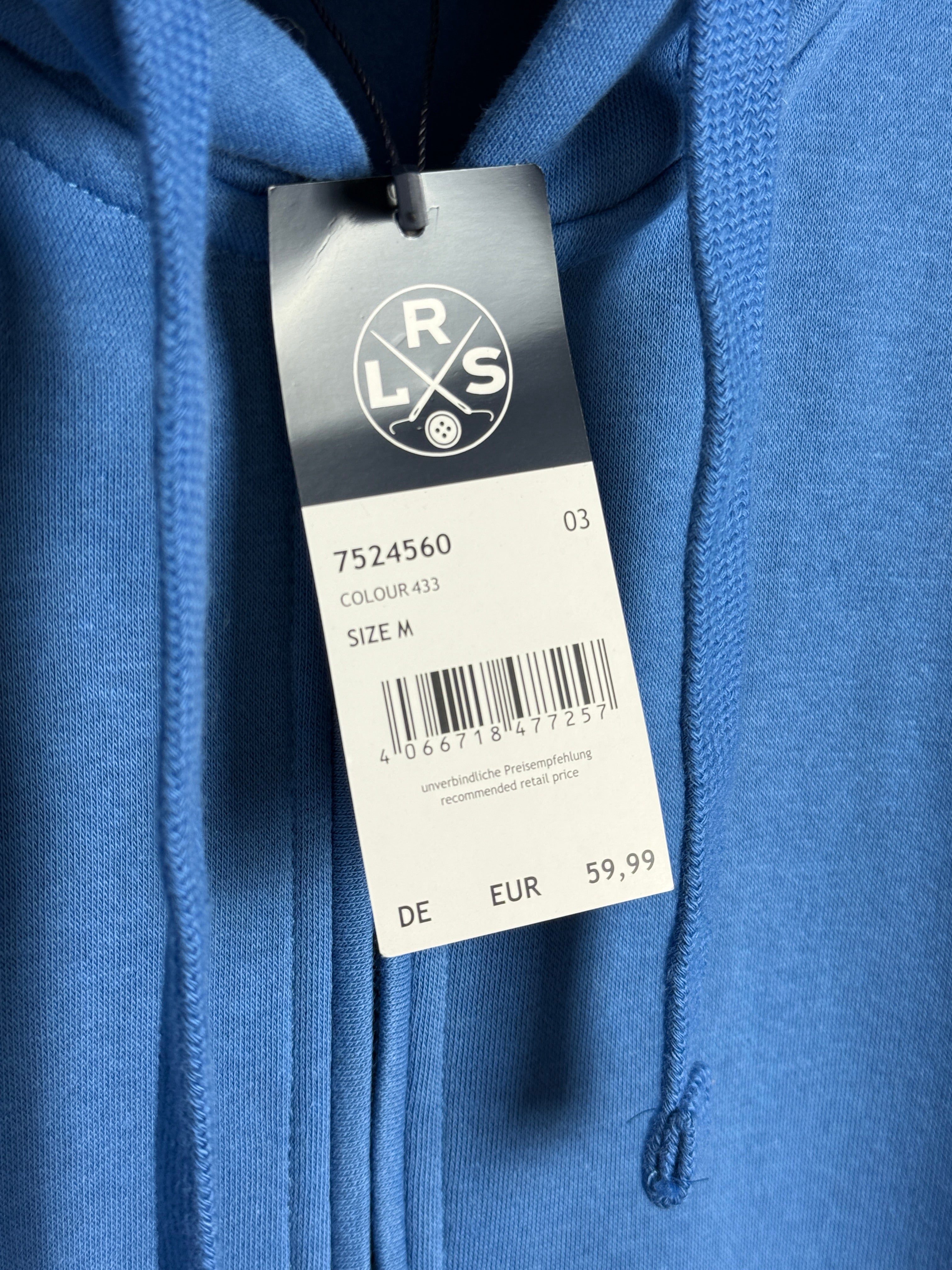 LRS Lerros Blue Hoodie Pánská mikina na zip - modrá M