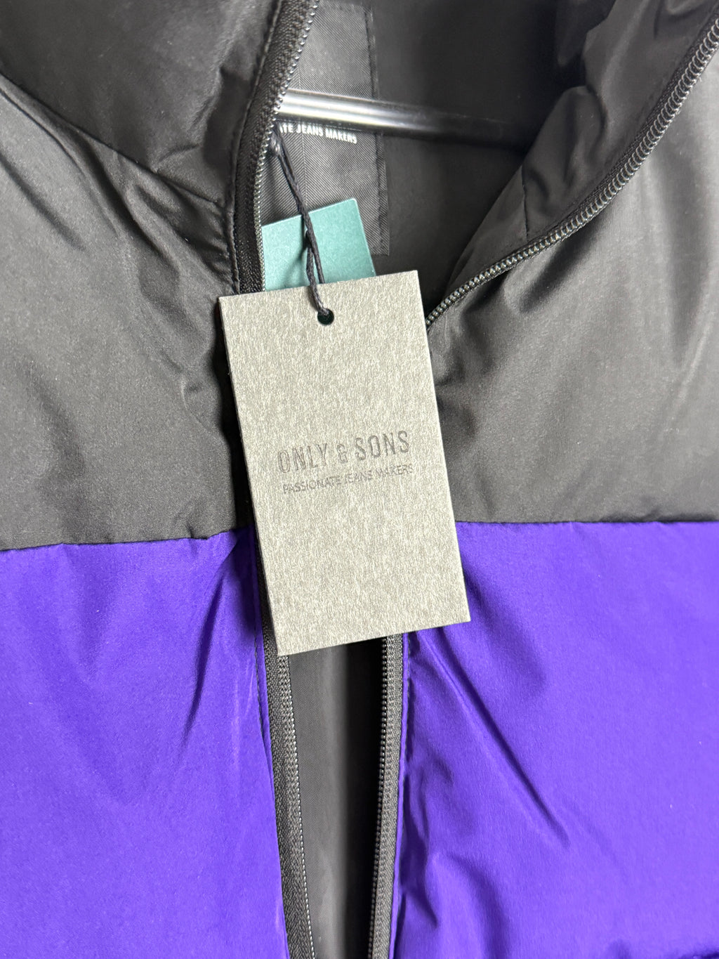 Only & Sons Onsmario Life Puffer Vest Pánská zimní vesta fialová S