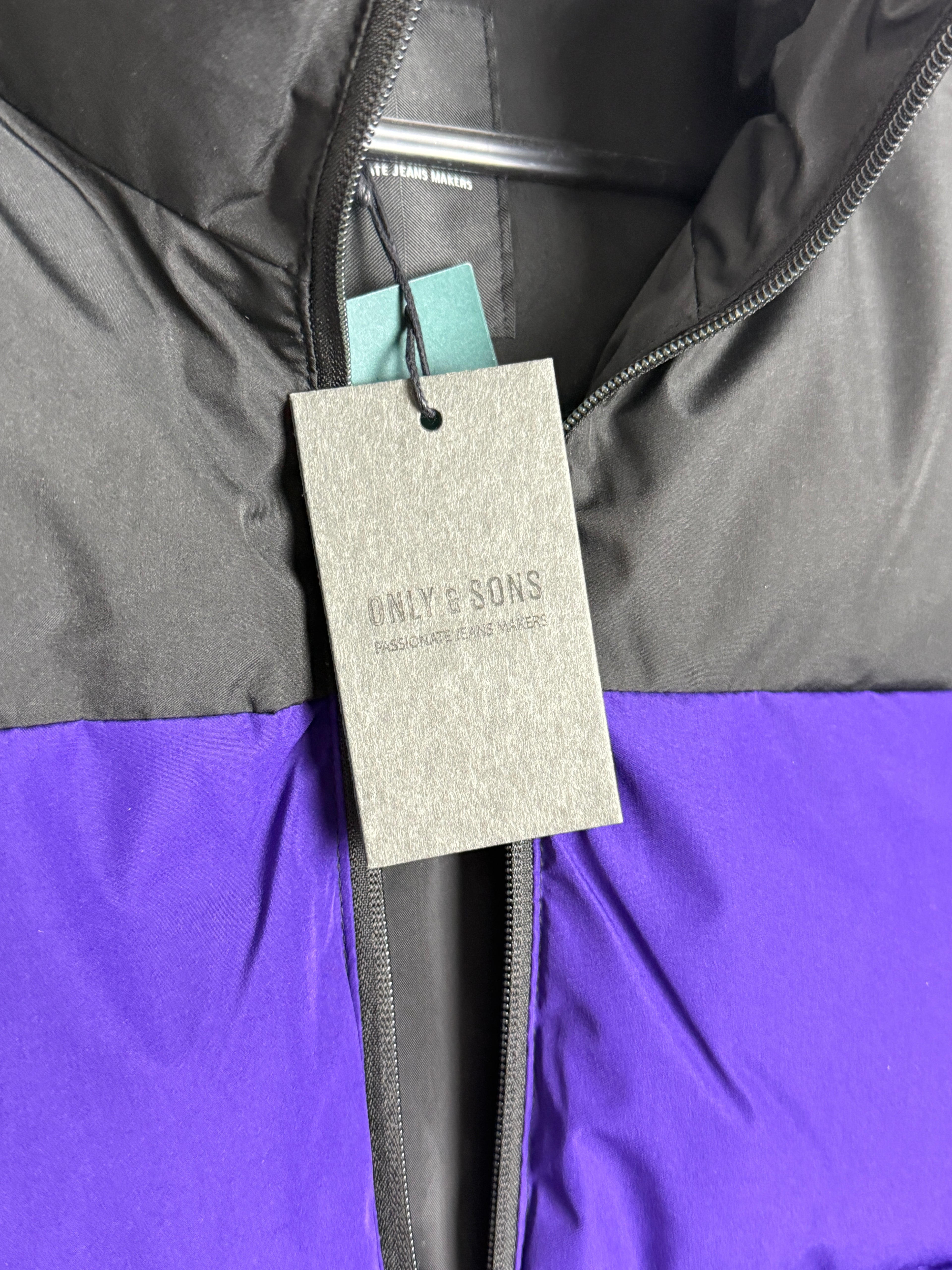 Only & Sons Onsmario Life Puffer Vest Pánská zimní vesta fialová S