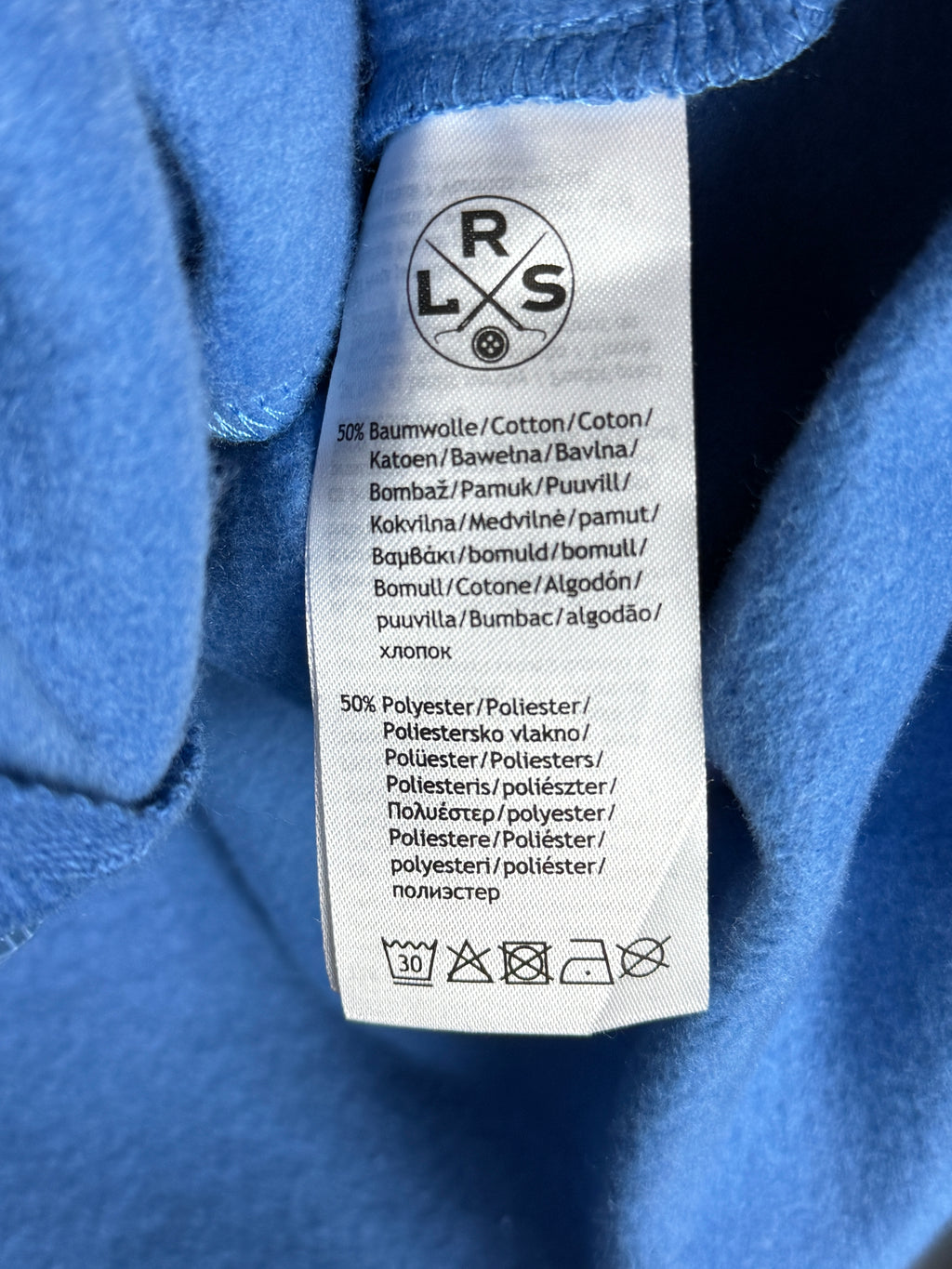 LRS Lerros Blue Hoodie Pánská mikina na zip - modrá M