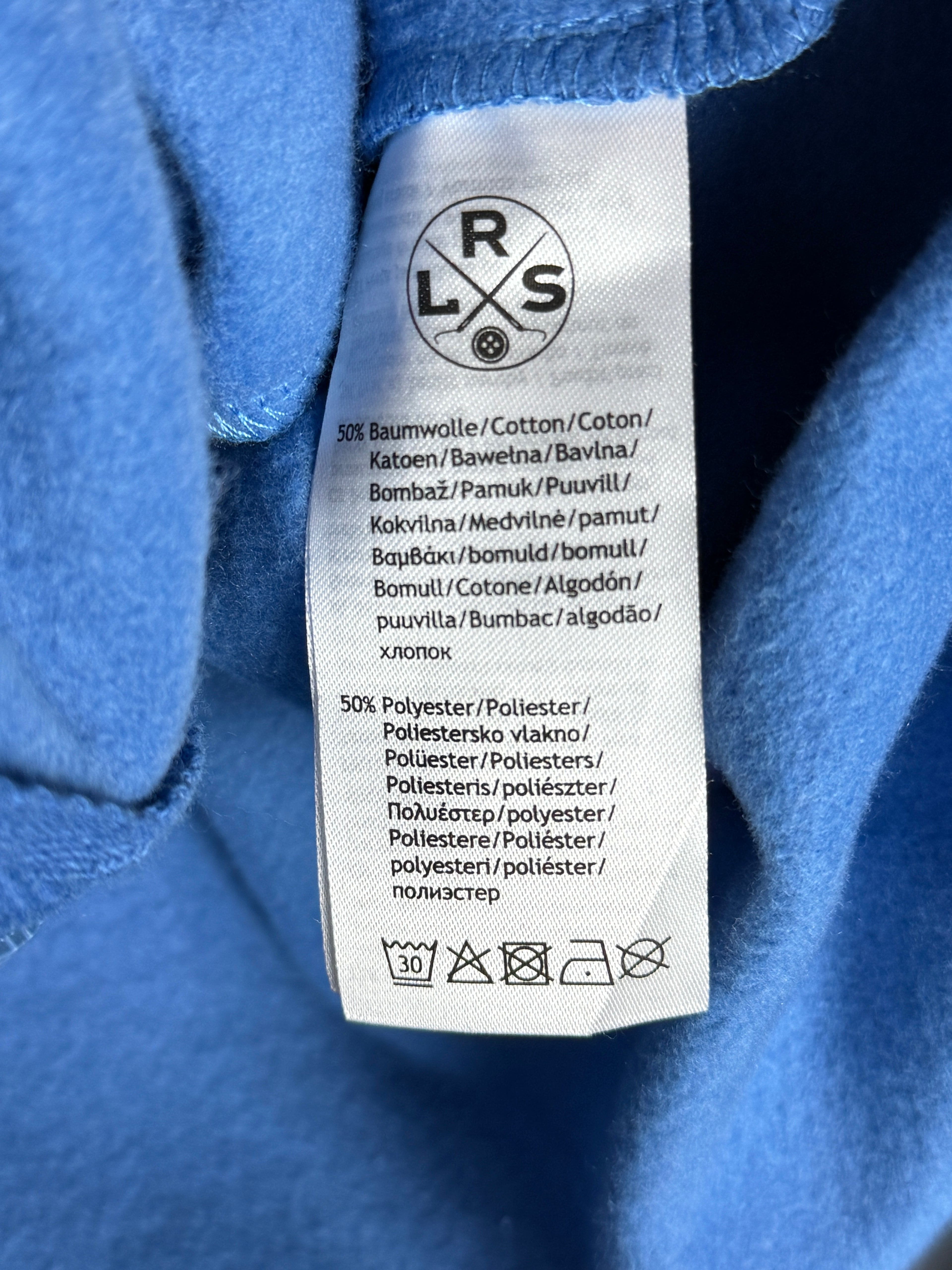 LRS Lerros Blue Hoodie Pánská mikina na zip - modrá M