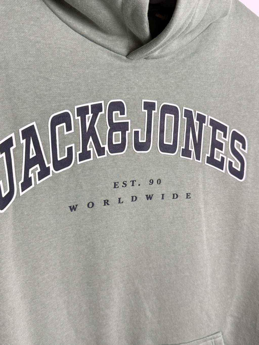 Jack & Jones Caleb Varsity Hoodie dětská mikina s kapucí - zelená 176