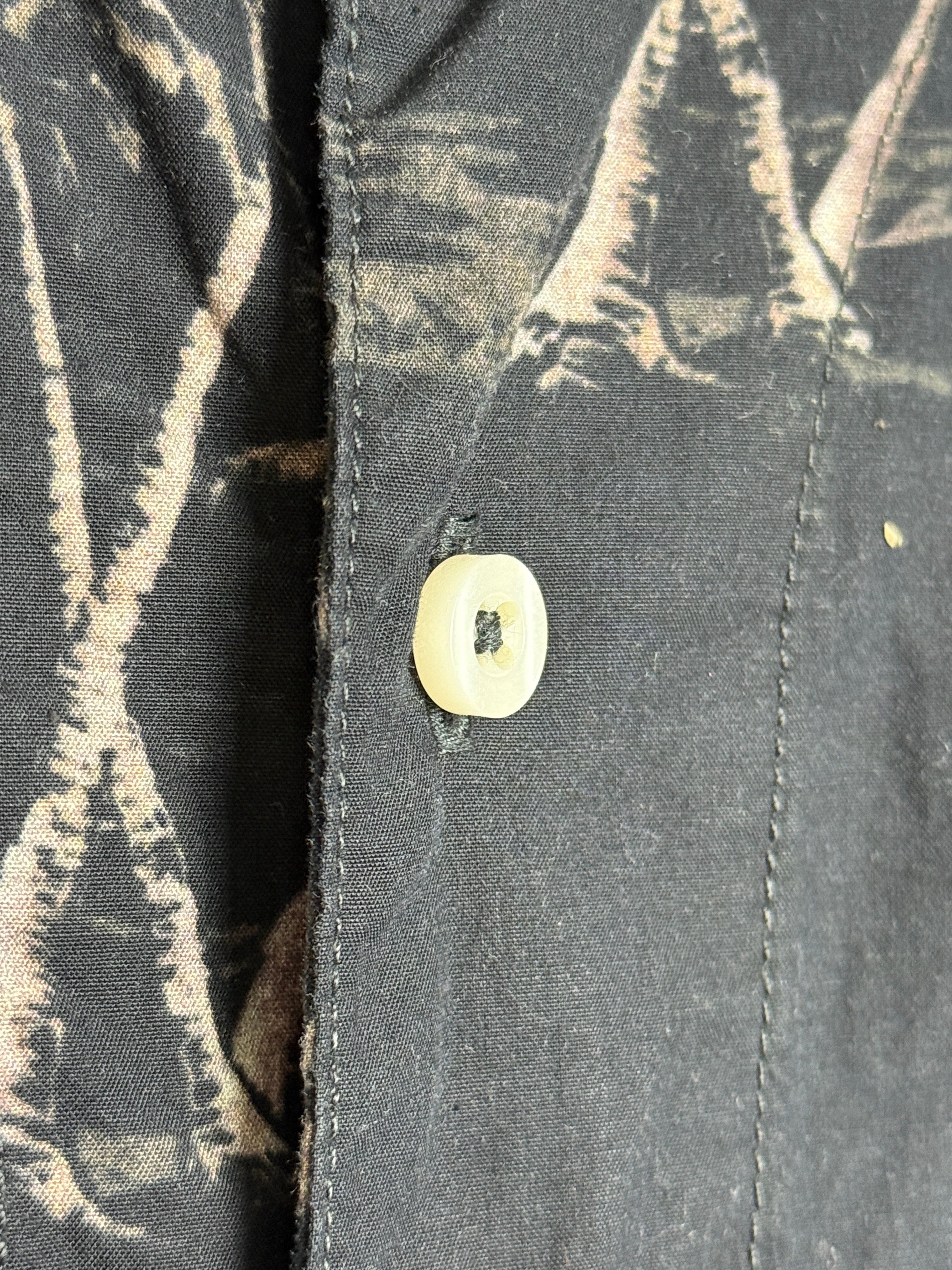 Schott Bengal Black Hawaii Shirt - Pánská košile se vzorem černá L