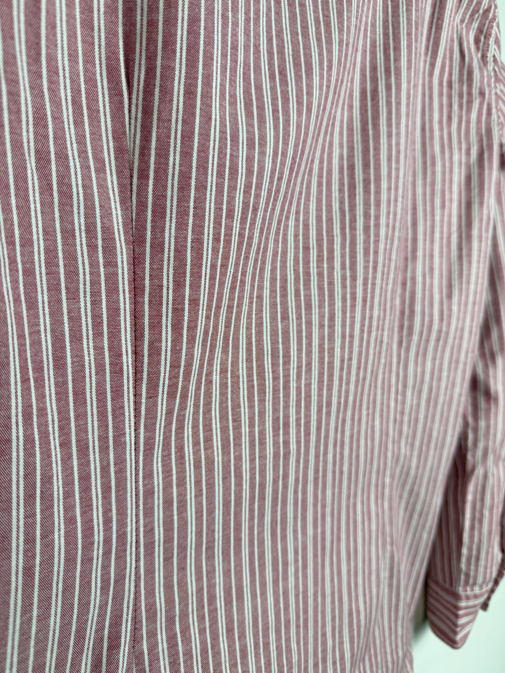 Pepe Jeans Lucius Burnt Red Shirt Pánská pruhovaná košile s dlouhým rukávem - červená S