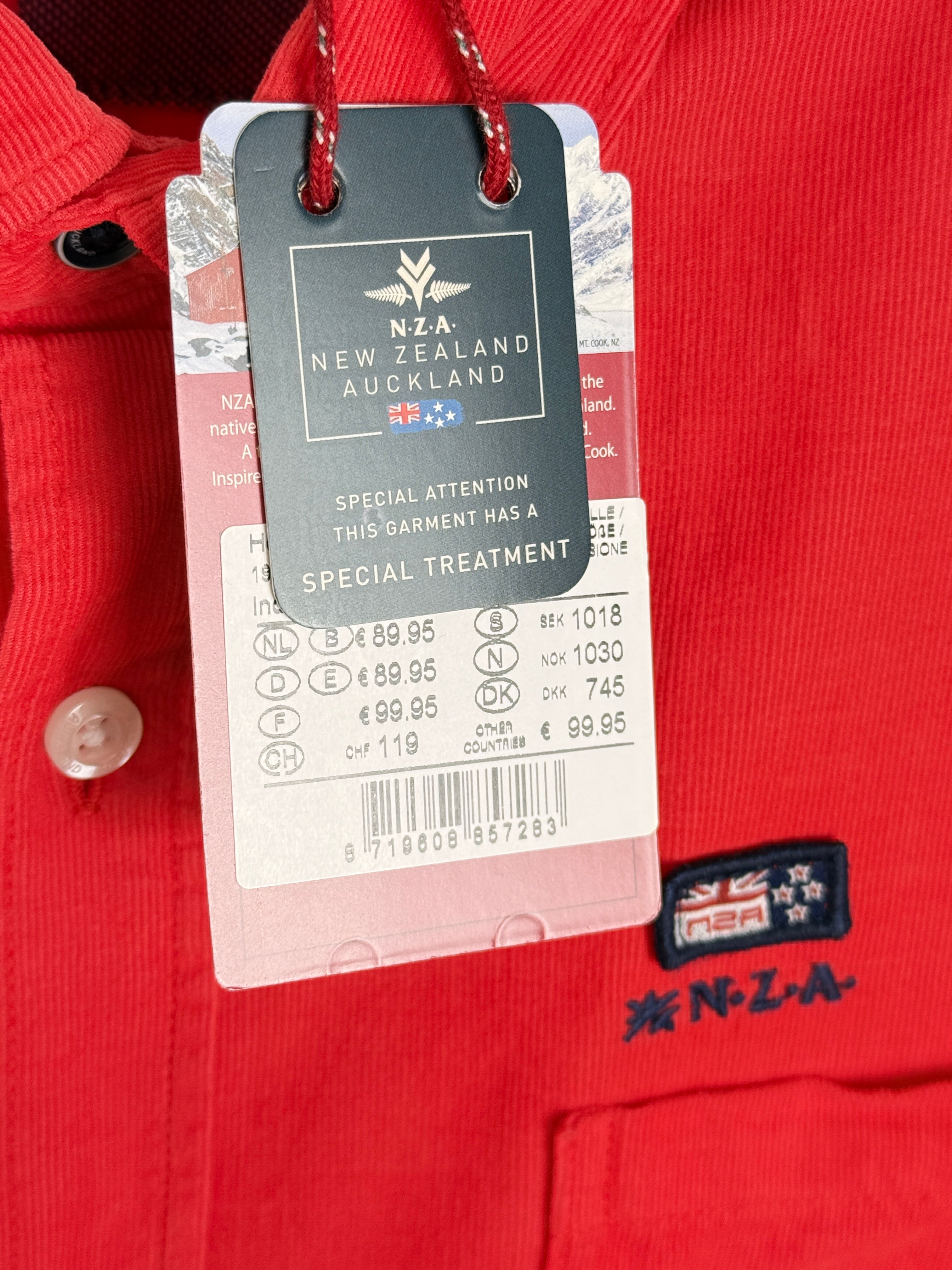 NZA New Zealand Auckland Pánská košile s texturou červená - M