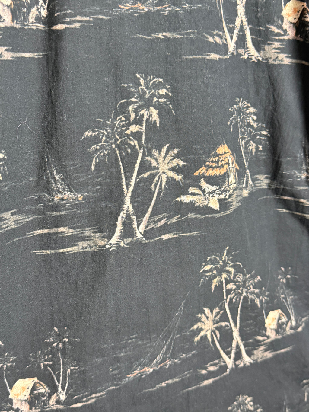 Schott Bengal Black Hawaii Shirt - Pánská košile se vzorem černá L