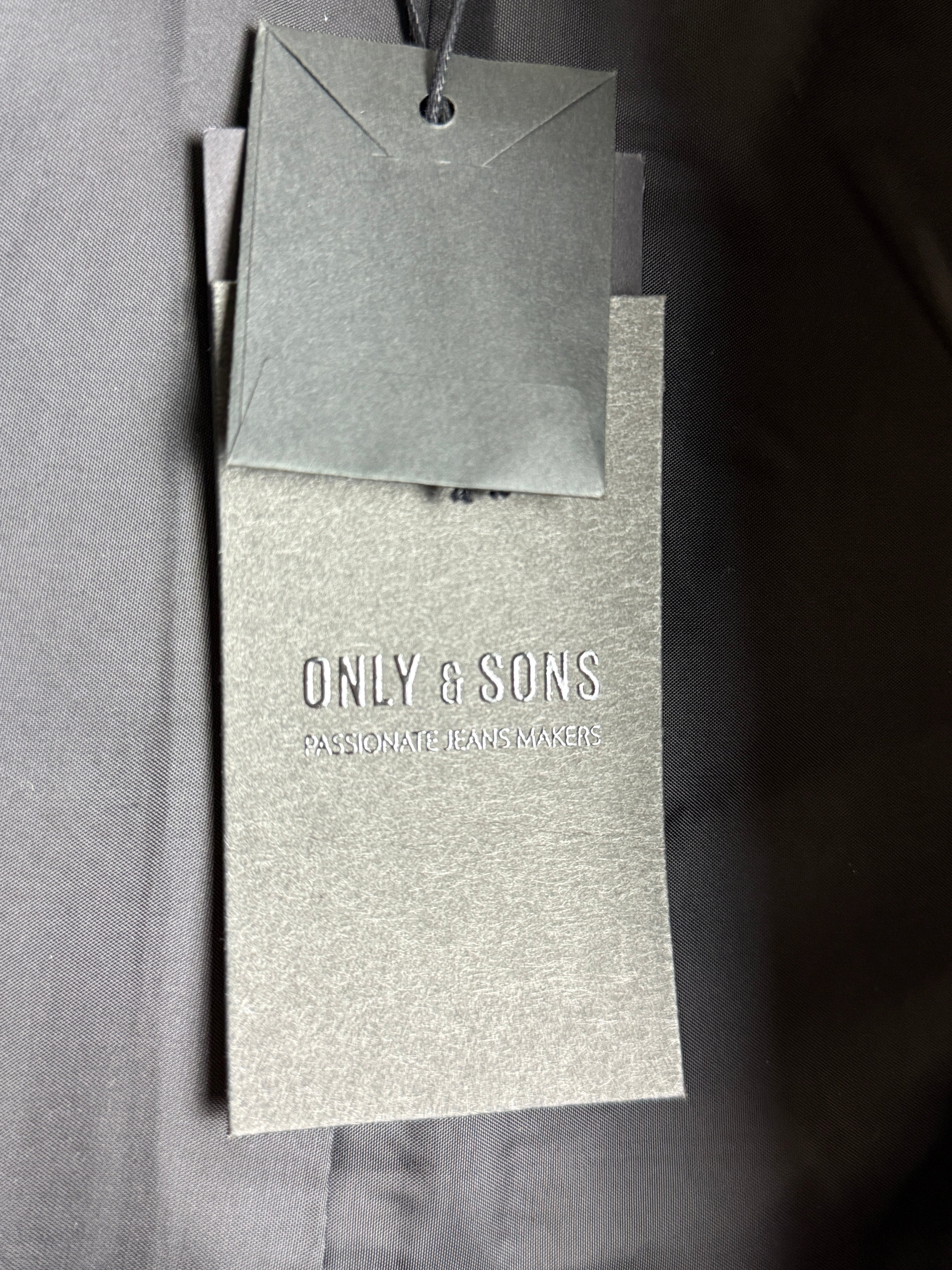 Bunda Only &amp; Sons Oberon Check Jacket Pánská bunda s chlupatým límečkem šedá M