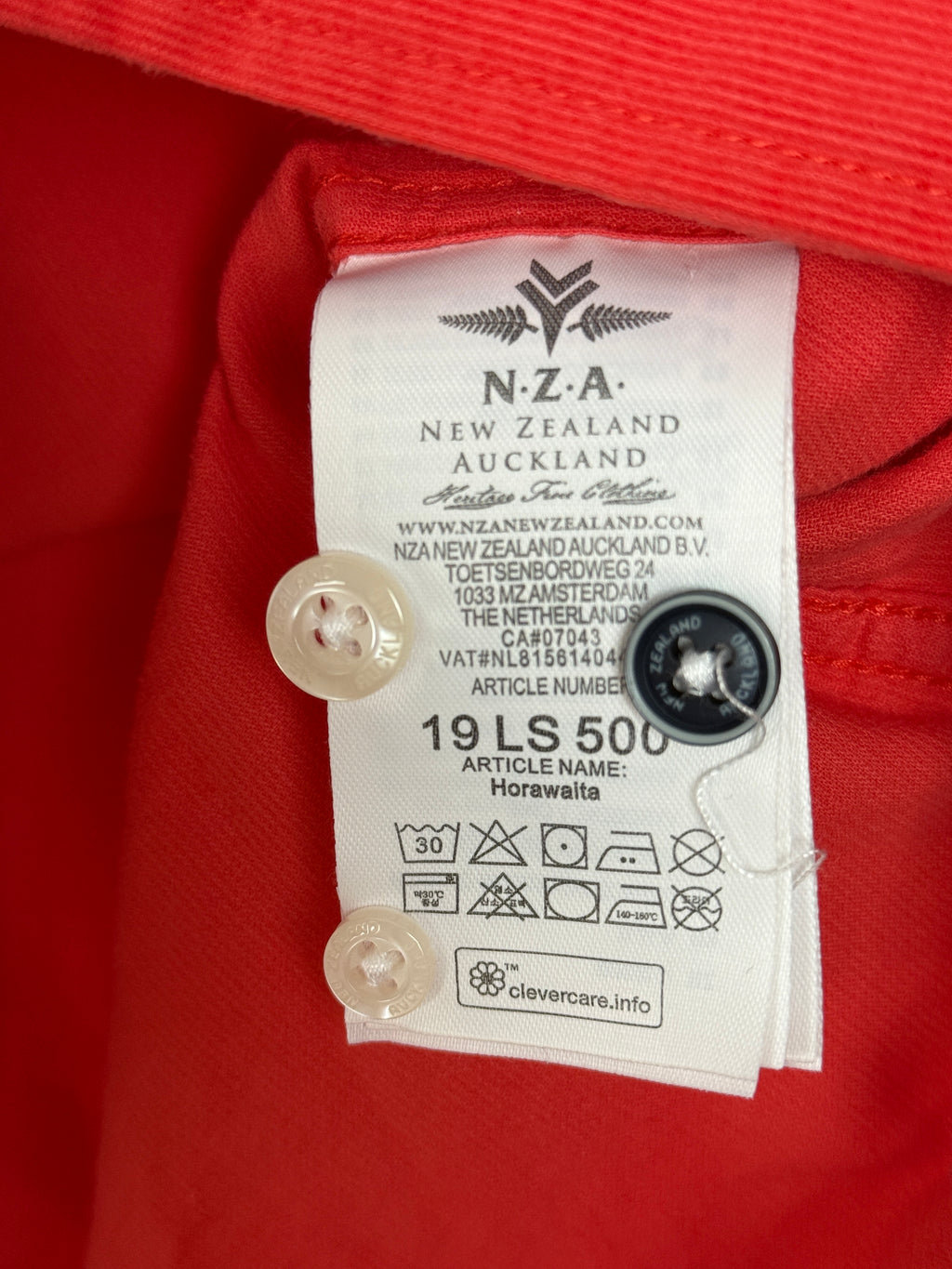 NZA New Zealand Auckland Pánská košile s texturou červená - M