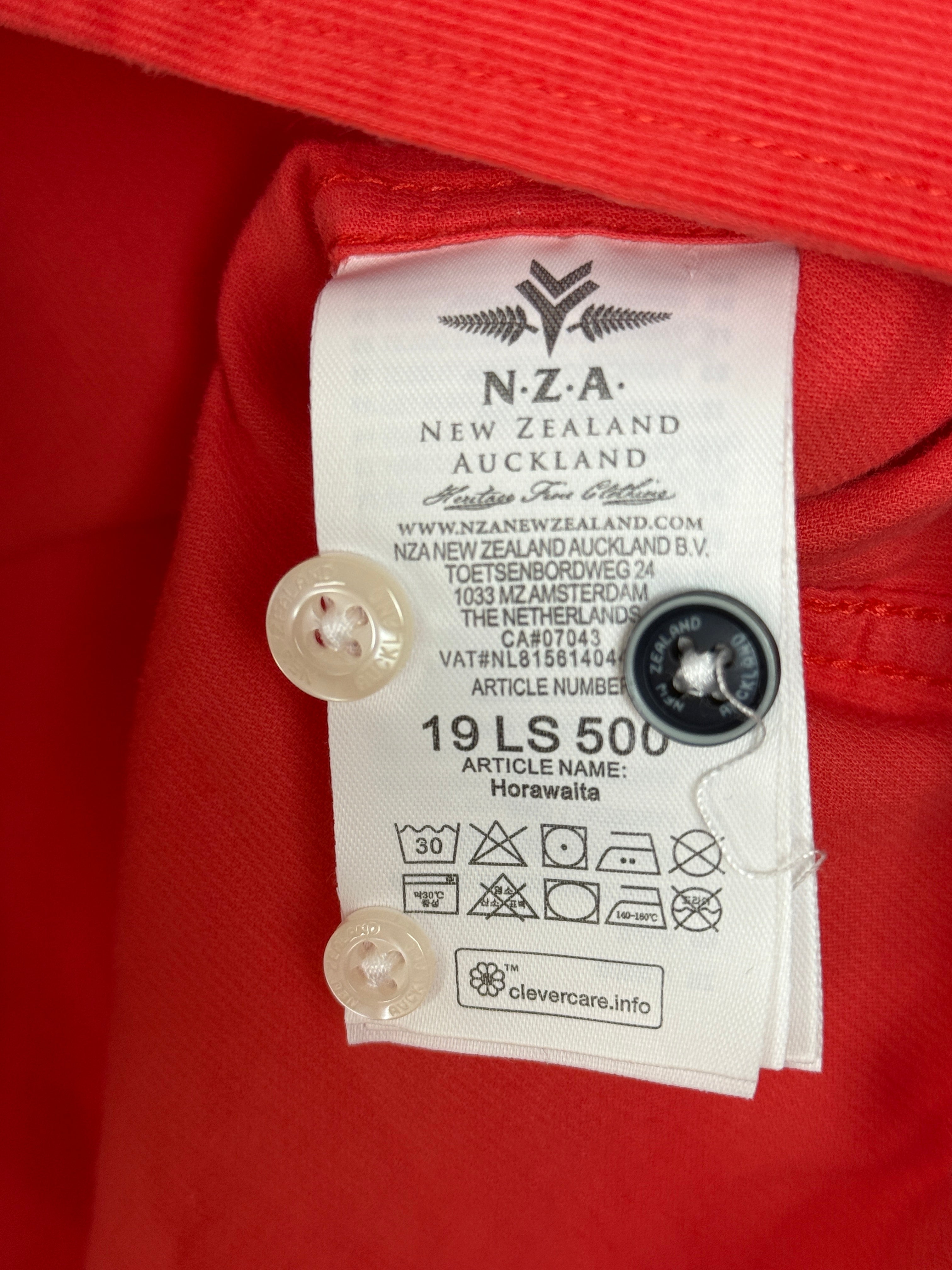 NZA New Zealand Auckland Pánská košile s texturou červená - M