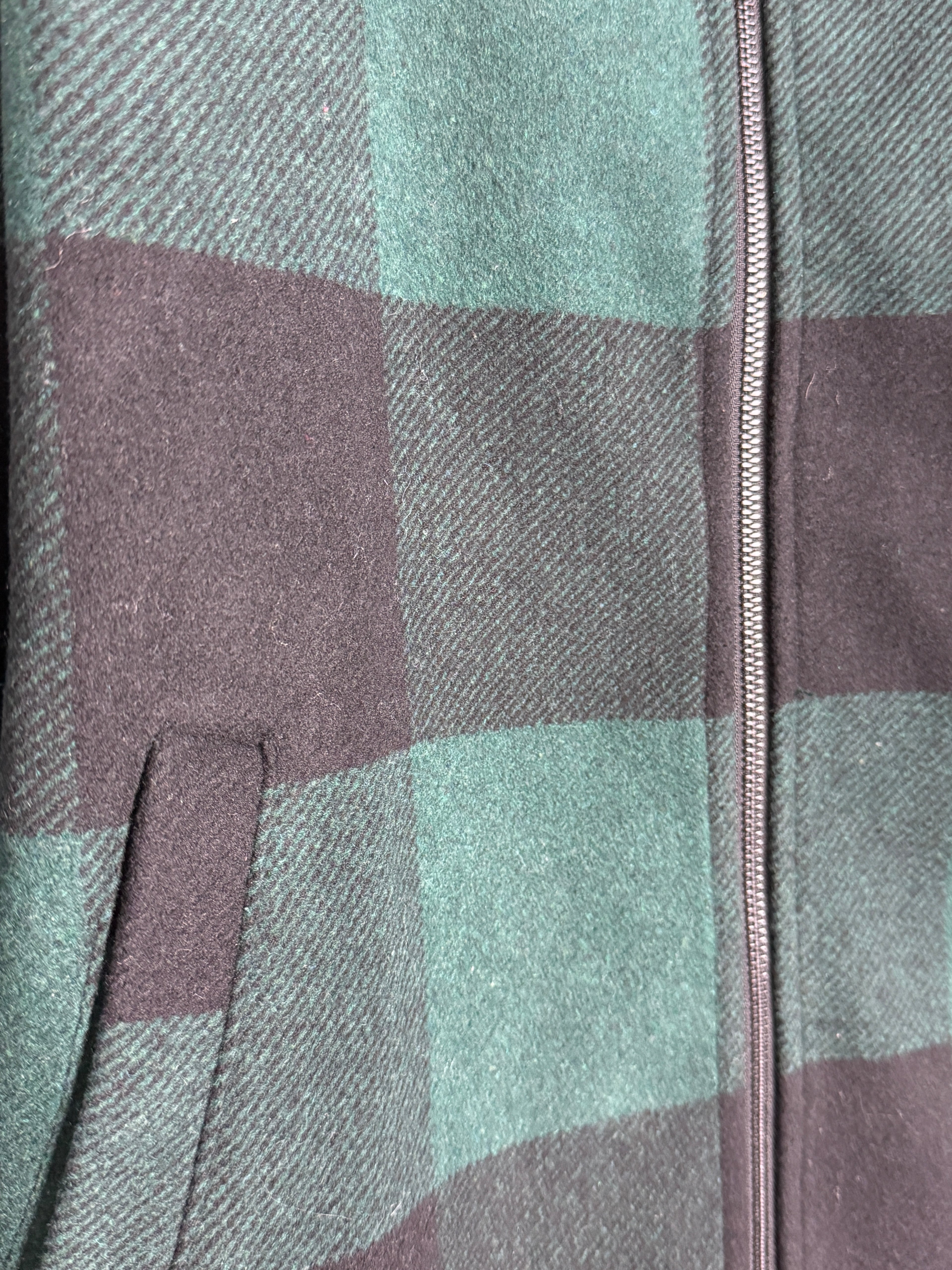 Only & Sons Oberon Check Jacket - Pánská bunda s chlupatým límečkem zelená M