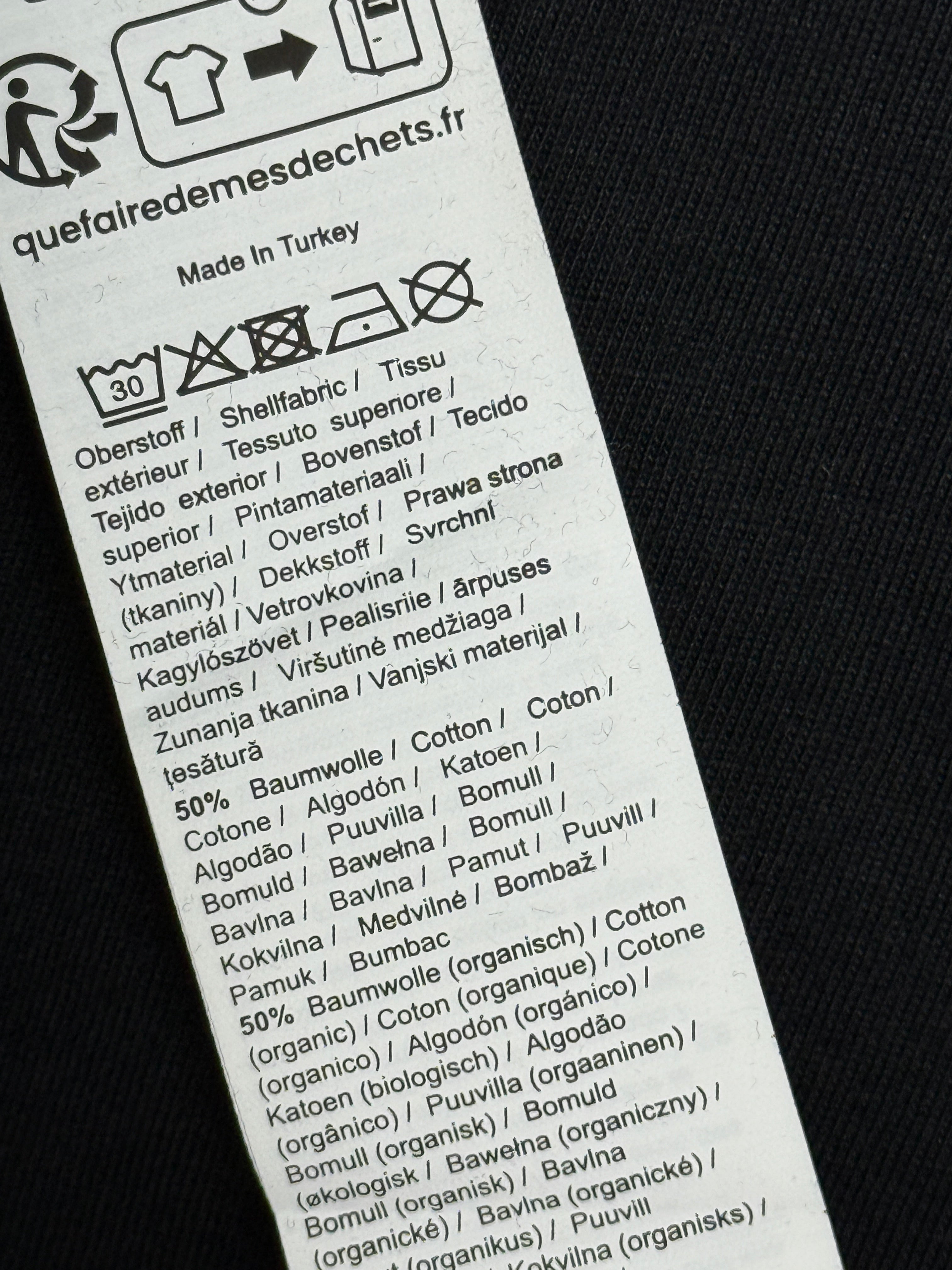 Your Turn Graphic T-Shirt Pánské oversized tričko s nápisem - černé L