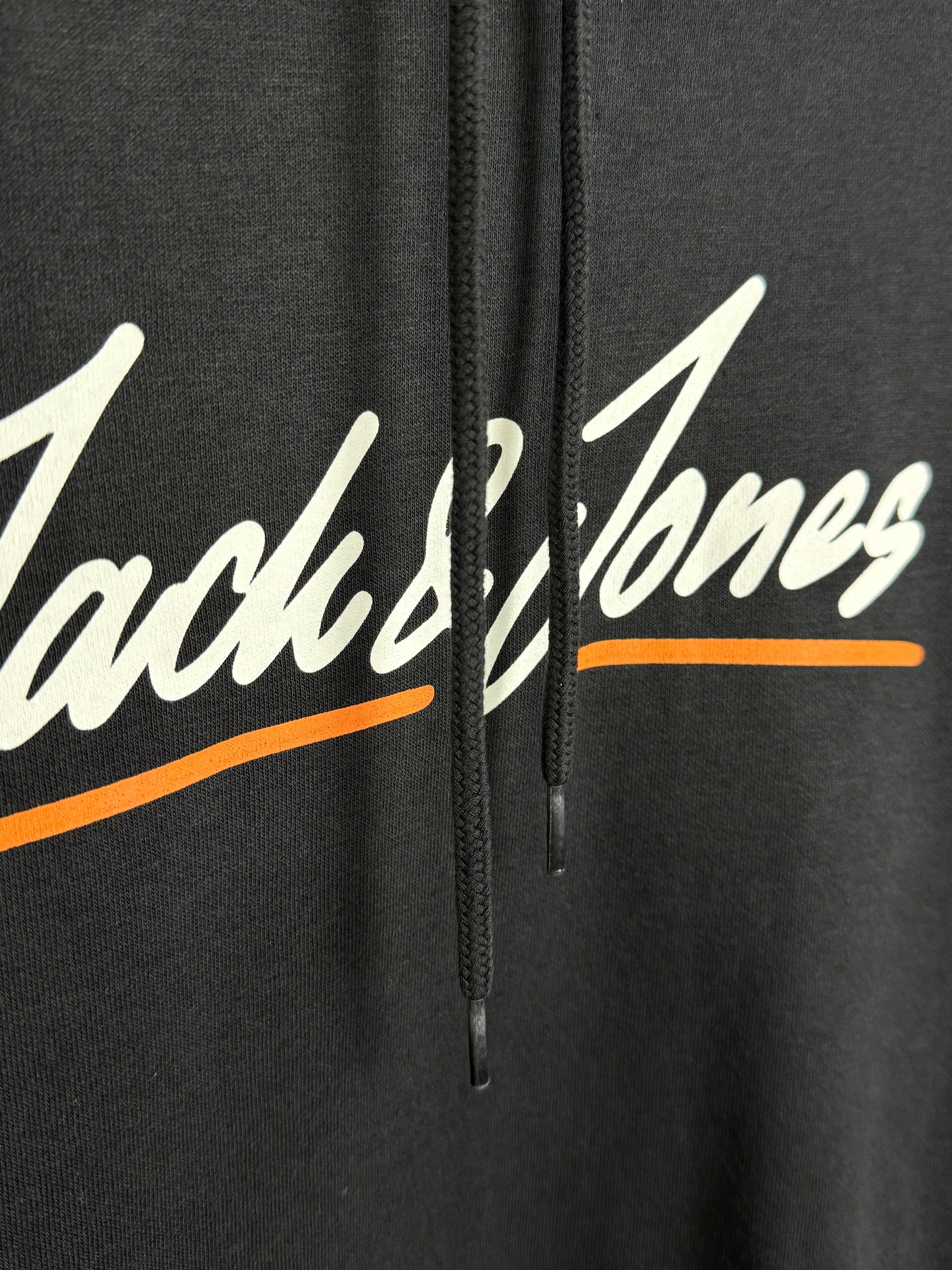 Jack & Jones Print Logo Hoodie  Pánská mikina s kapucí - černá  M
