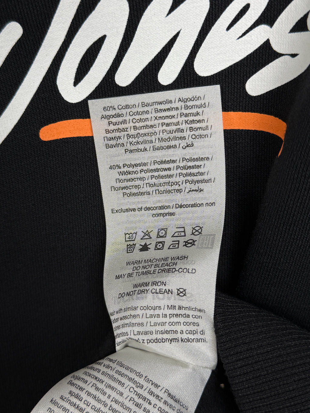 Jack & Jones Print Logo Hoodie  Pánská mikina s kapucí - černá  M