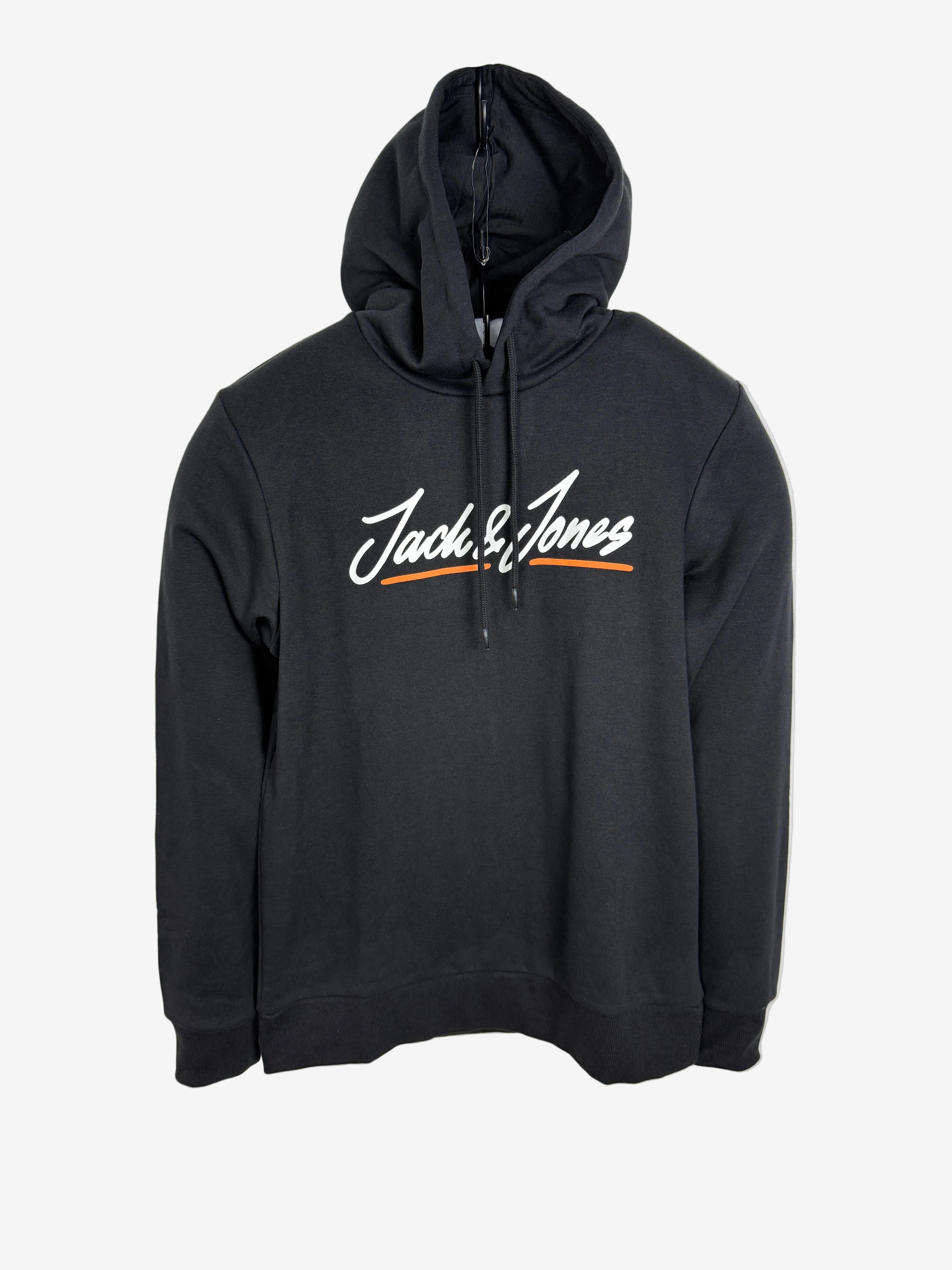 Jack & Jones Print Logo Hoodie  Pánská mikina s kapucí - černá  M