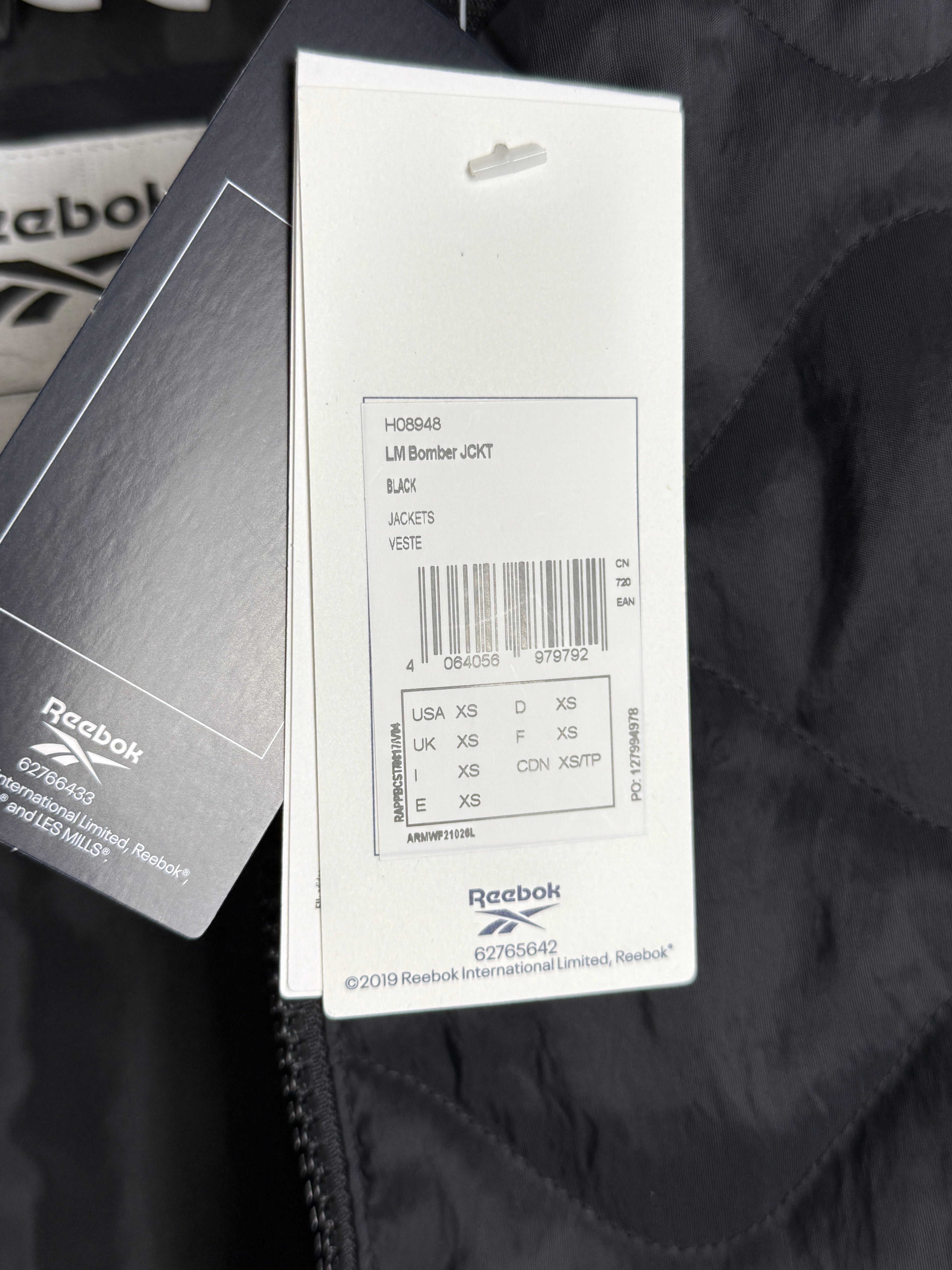 Reebok Les Mills Pánská Sportovní Bomber Bunda – Černá XS