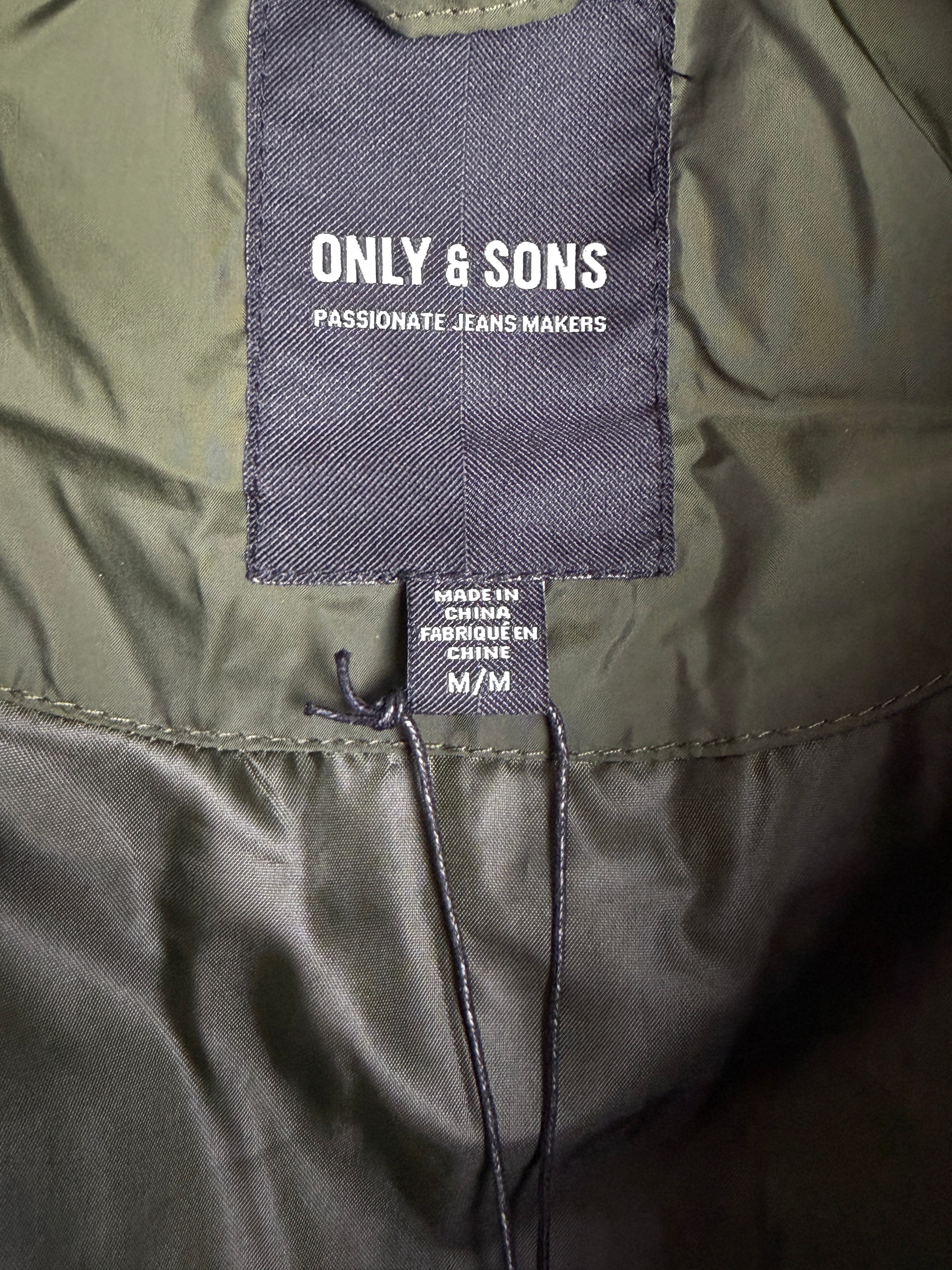 Only & Sons Onspeter Highneck Jacket - Pánská zimní bunda - Khaki - M