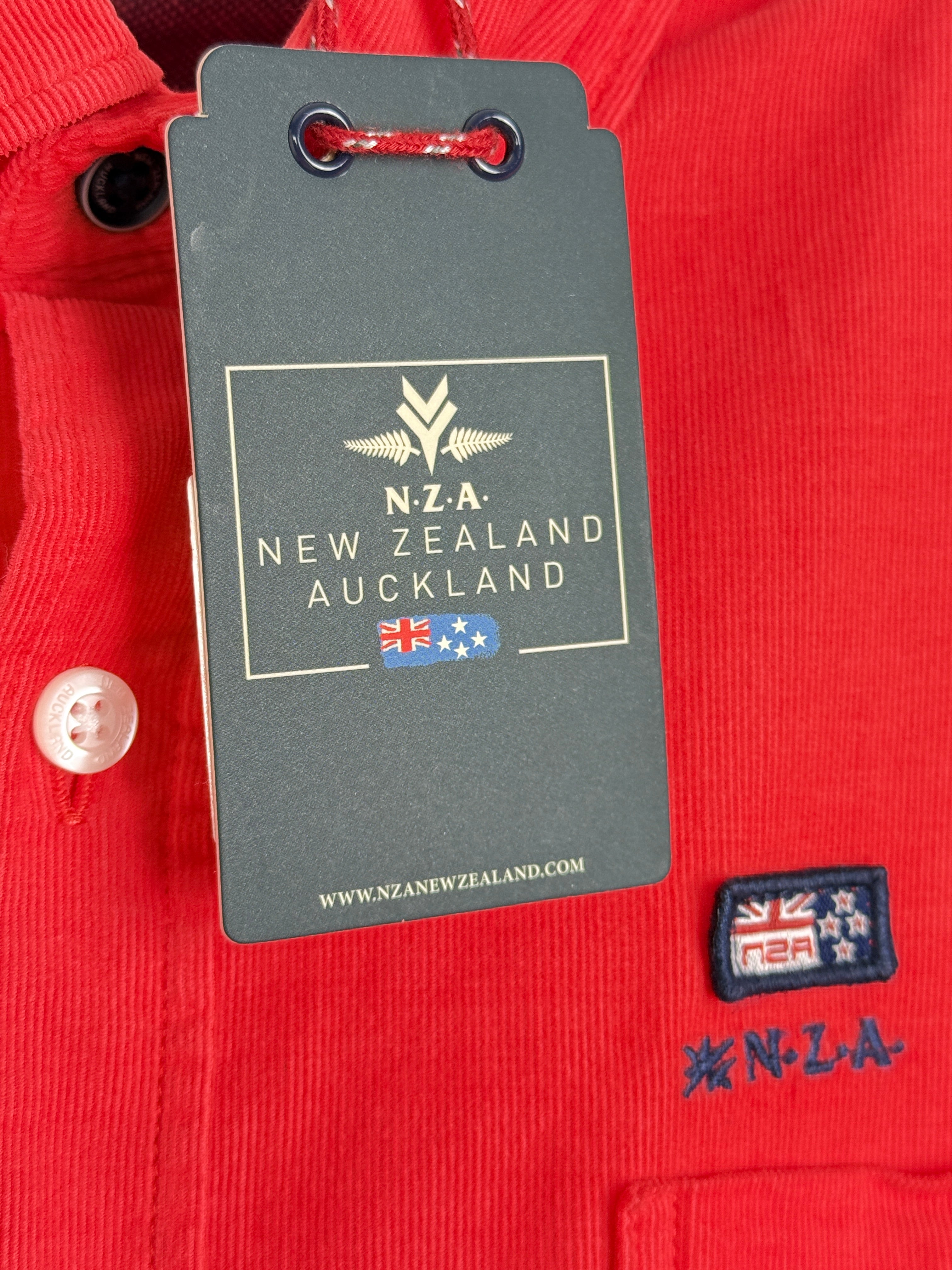 NZA New Zealand Auckland Pánská košile s texturou červená - M